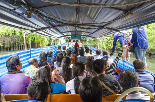 river canal ferry in bangkok thailand