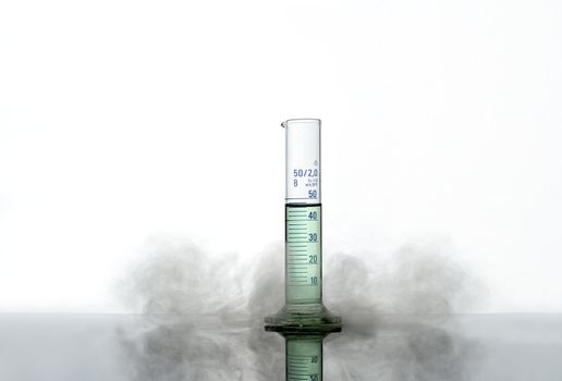 Laboratory Glass with green liquid