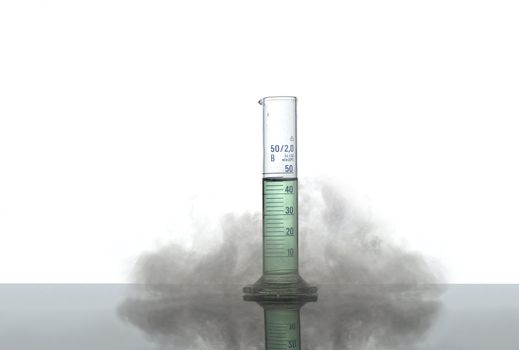 Laboratory Glass with green liquid