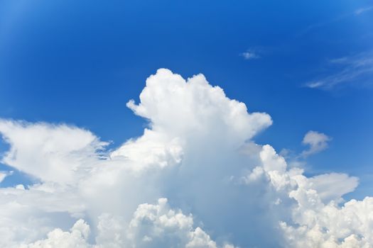 The beautiful white clouds and blue sky