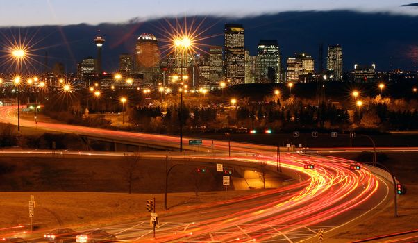 Lights of a metropolis with Hwy