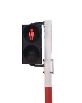 Crosswalk signs - red.