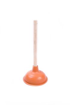 Big rubber plunger isolated on white background