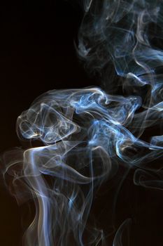 Abstract smoke on black background