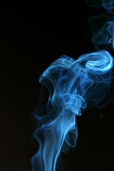 Abstract black smoke on black background