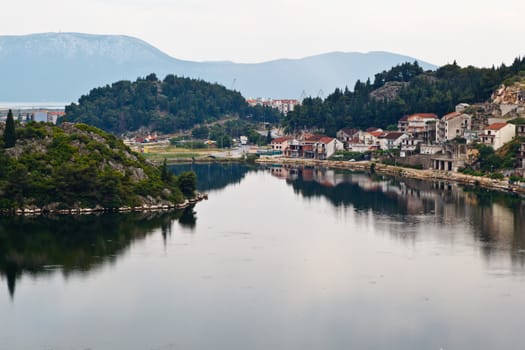 Small Town on Neretva River in Dalmatia, Croatia