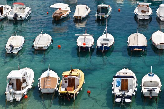 Boats in Marina of Dubrovnik, Croatia