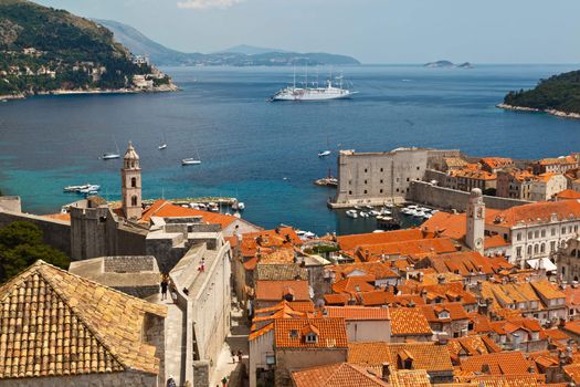 Panorama of Dubrovnik from the City Walls, Croatia