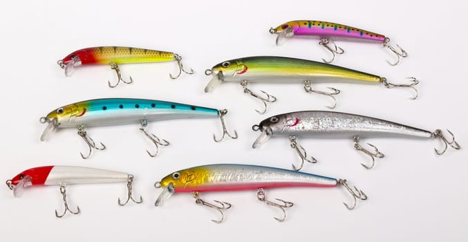 lures with different colors and types