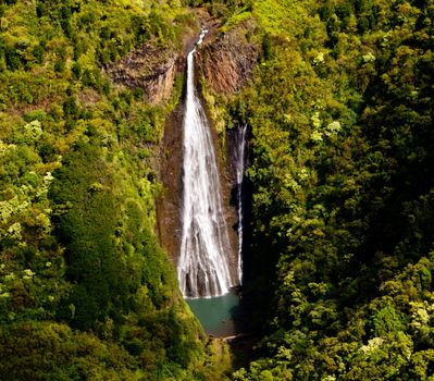 Manawaiopuna Falls in Kauai were used in Jurassic park and can only been seen from air