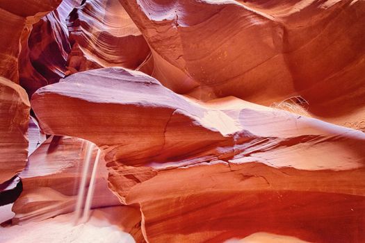 horizontal view of famous Antelope Canyon, Page, Arizona, USA 