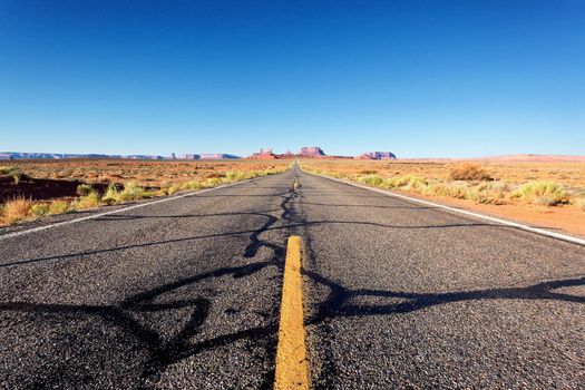 famous Road to the Monument Valley, Arizona