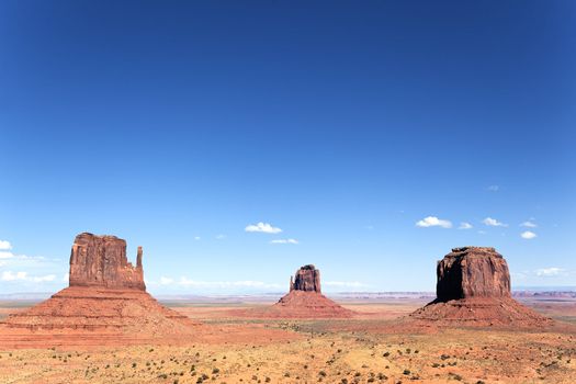 famous view of Monument Valley, Utah, USA. 