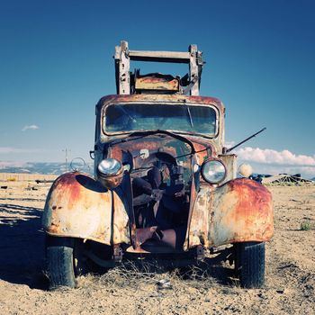 Old truck out in the desert