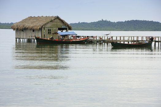 Stilt house, Ream National Park, Cambodia, Southeast Asia