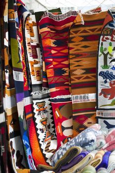 the beautiful and colorful indigenous market of Otavalo