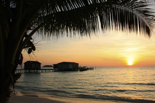 Sunrise at Koh Rong island, Cambodia, Southeast Asia