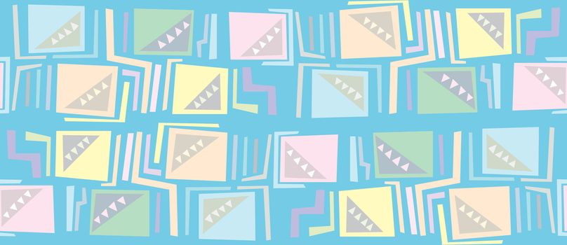Seamless background pattern of squares, right angles and triangles