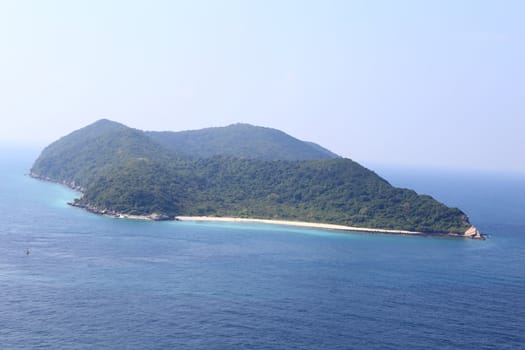 Beach In High Angle View, Amazing Seascape Of Thailand Famous Tourism Destination