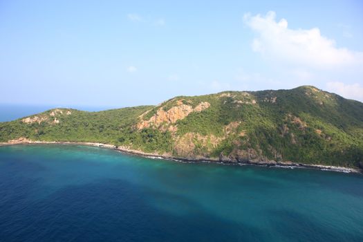 Beach In High Angle View, Amazing Seascape Of Thailand Famous Tourism Destination