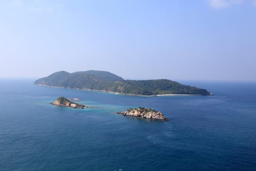 Beach In High Angle View, Amazing Seascape Of Thailand Famous Tourism Destination