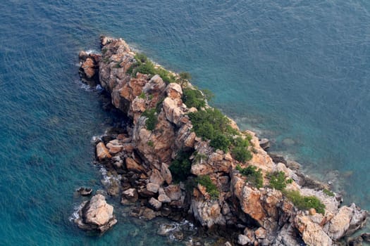 Beach In High Angle View, Amazing Seascape Of Thailand Famous Tourism Destination