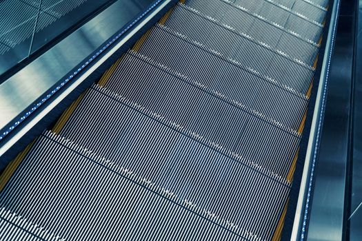 modern steps of moving business escalator 