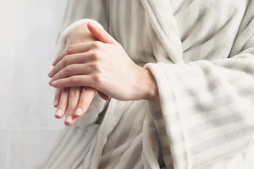 Close-up of female hands