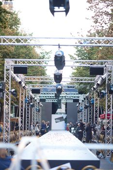 PRAGUE-SEPTEMBER 24: A Podium of  the Prague Fashion Weekend on September 24, 2011 in Prague, Czech Republic.