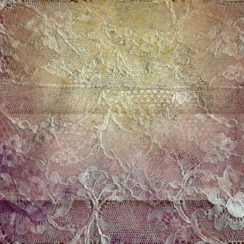 grunge old embroidery background 