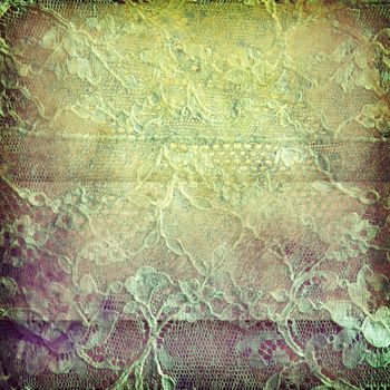 grunge old embroidery on old paper