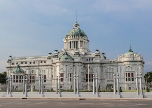 Anantasamakhom Throne Hall ,built in 1907 ,considered the most beautiful Italian Neo-Classic Palace in Thailand. Bangkok.