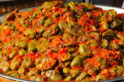 Pickled olive, Thai style in local market.