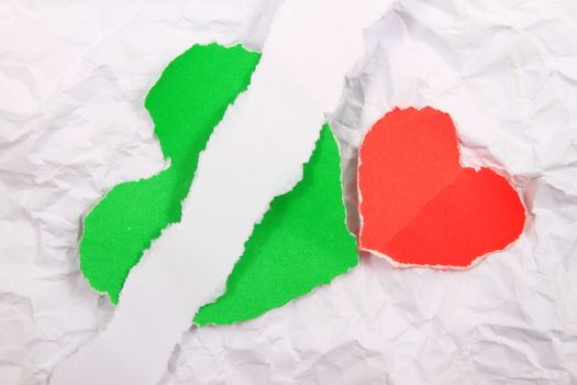 Creative simple background on Valentine' s Day