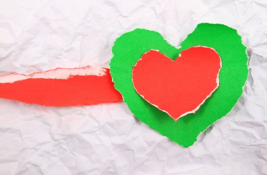 Creative simple background on Valentine' s Day