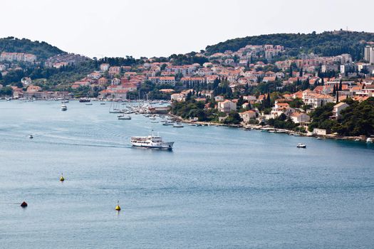 Panoramic View of Dubrovnik Port in Croatia