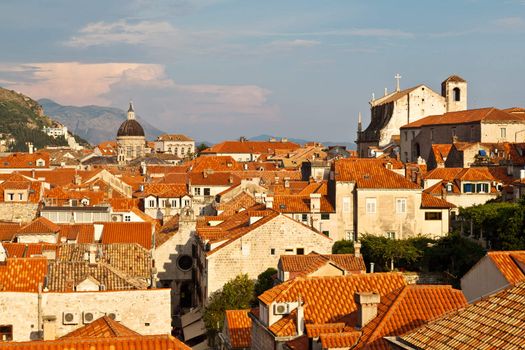 View of Dubrovnik Rooftops from the City Walls, Croatia