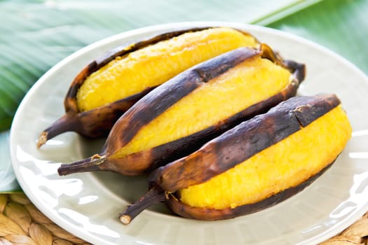 Grilled Thai banana [ as snack or dessert]