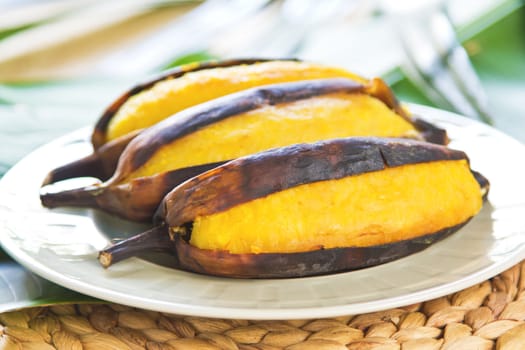 Grilled Thai banana [ as snack or dessert]