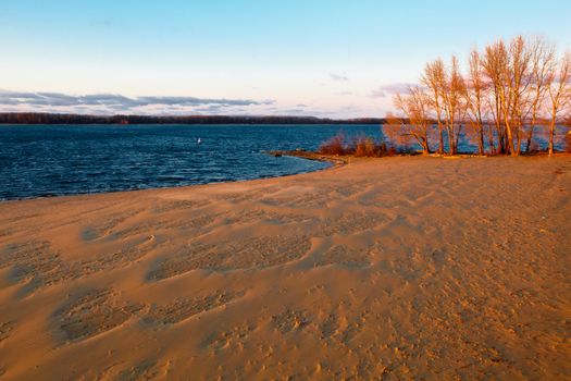 Strukovsky Garden Beach on Volga River in Samara, Russia