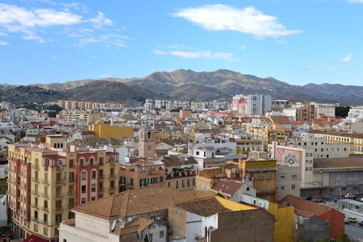 top view of the city of Malaga