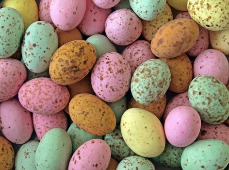 Traditional Easter chocolate sweets coated in a hard colourful shell.