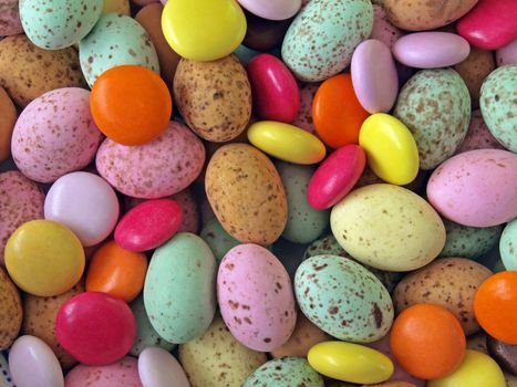 Traditional Easter chocolate sweets coated in a hard colourful shell.
