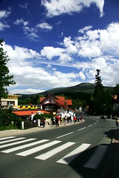 Typical alpine village