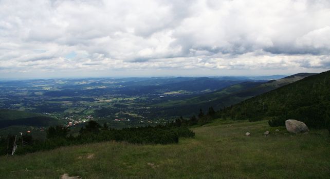 View on the alpine village