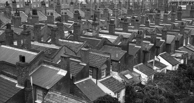 Roofs   London  U.K.  Black & White