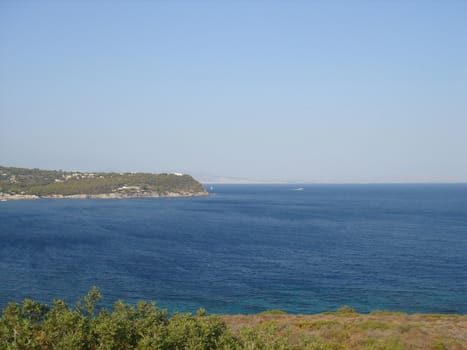 Sea view from high shore                              