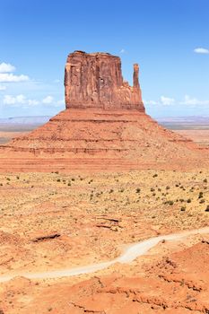 vertical view of Monument Valley West Thumb 