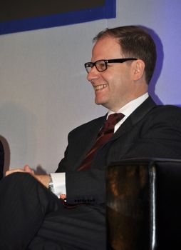 London - UK, January 30, 2012: Simon Scoot at the 59th UICH les Clefs d'Or International Congress at the Sheraton Park Lane