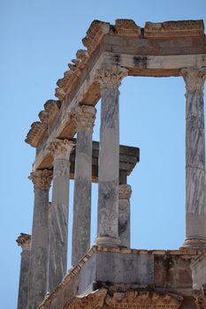 Picture of an ancient roman temple in Merida, Spain